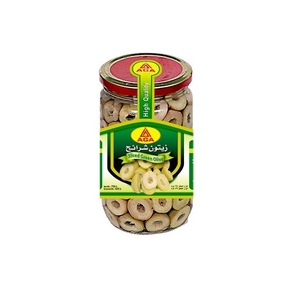 Slices Green Olives Pickles by AGA