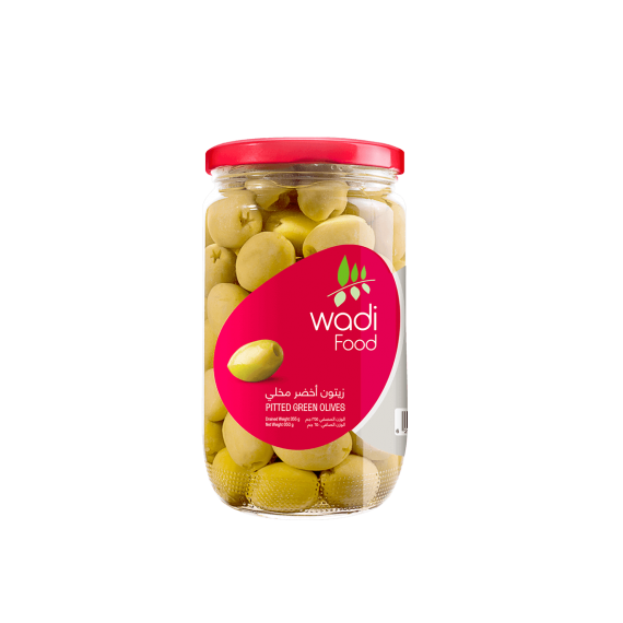 Wadi Food Pitted Green Olives by Wadi Food - 650gm